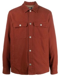 Camicia giacca rossa di A.P.C.