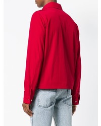 Camicia giacca rossa di AMI Alexandre Mattiussi