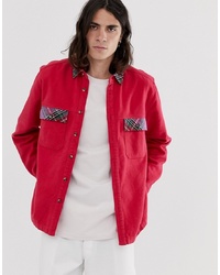 Camicia giacca rossa di ASOS DESIGN