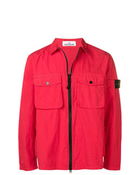 Camicia giacca rossa di Stone Island