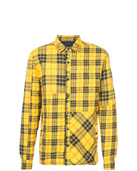 Camicia giacca scozzese gialla