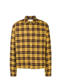 Camicia giacca scozzese gialla di Undercover