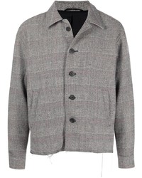 Camicia giacca scozzese grigia di John Elliott