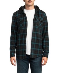 Camicia giacca scozzese grigio scuro