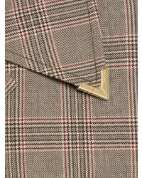 Camicia giacca scozzese marrone di Gucci