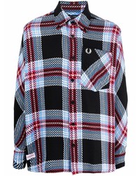 Camicia giacca scozzese multicolore di Fred Perry