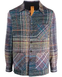 Camicia giacca scozzese multicolore di Missoni
