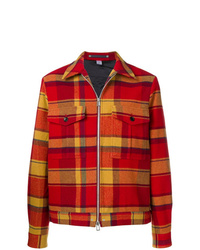 Camicia giacca scozzese rossa di Ps By Paul Smith