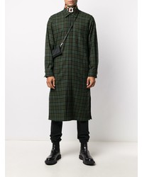 Camicia giacca scozzese verde scuro di Kenzo