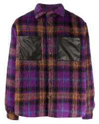 Camicia giacca scozzese viola di DUOltd
