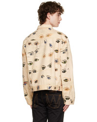 Camicia giacca stampata beige di Vivienne Westwood