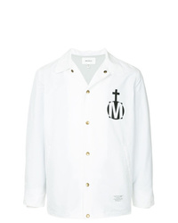 Camicia giacca stampata bianca di Makavelic
