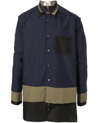 Camicia giacca stampata blu scuro di Kidill
