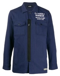 Camicia giacca stampata blu scuro di U.P.W.W.