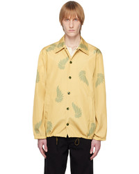Camicia giacca stampata gialla di Dries Van Noten