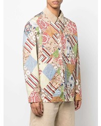 Camicia giacca stampata multicolore di Moschino