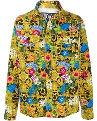 Camicia giacca stampata multicolore di VERSACE JEANS COUTURE