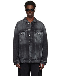 Camicia giacca stampata nera di Balenciaga