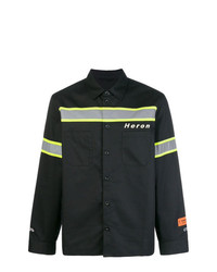 Camicia giacca stampata nera di Heron Preston