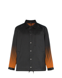 Camicia giacca stampata nera di Issey Miyake