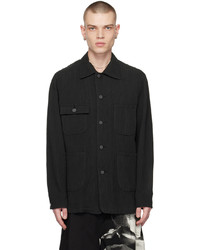Camicia giacca stampata nera di Taakk