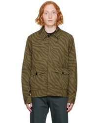 Camicia giacca stampata verde oliva di Ps By Paul Smith