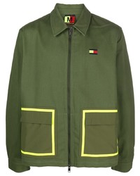 Camicia giacca stampata verde oliva di Tommy Jeans
