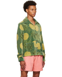 Camicia giacca stampata verde di HARAGO