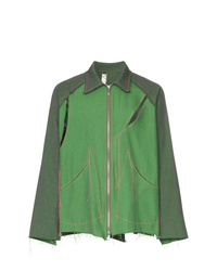 Camicia giacca strappata verde di Sulvam