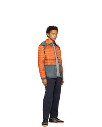 Camicia giacca trapuntata arancione di Moncler Genius