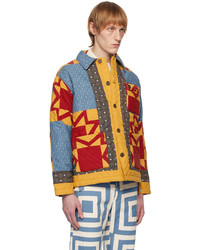 Camicia giacca trapuntata multicolore di Bode