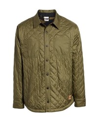 Camicia giacca trapuntata verde oliva