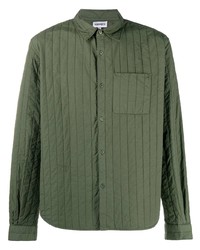 Camicia giacca trapuntata verde oliva di Kenzo
