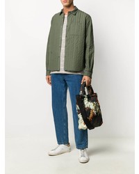 Camicia giacca trapuntata verde oliva di Kenzo