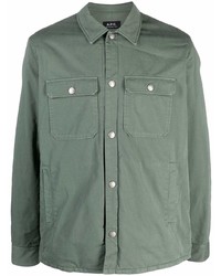 Camicia giacca verde menta di A.P.C.