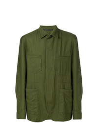 Camicia giacca verde oliva di Haider Ackermann