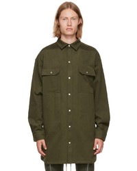 Camicia giacca verde oliva di Rick Owens