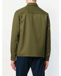 Camicia giacca verde oliva di AMI Alexandre Mattiussi