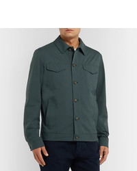 Camicia giacca verde scuro di Loro Piana