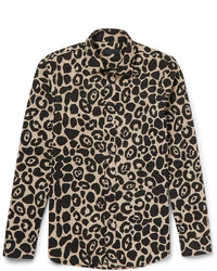 Camicia leopardata marrone