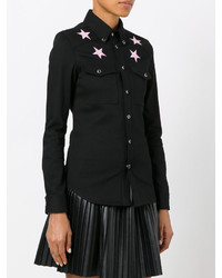 Camicia ricamata nera di Givenchy