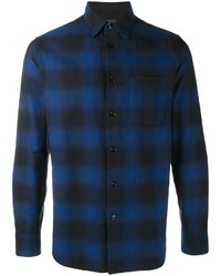 Camicia scozzese blu scuro di rag & bone