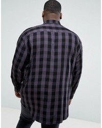 Camicia scozzese grigio scuro di Asos