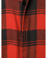 Camicia scozzese rossa di Saint Laurent