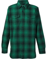 Camicia scozzese verde scuro di Off-White