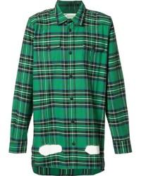 Camicia scozzese verde di Off-White