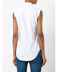 Camicia senza maniche bianca di Thom Browne