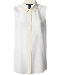Camicia senza maniche di seta bianca di Marc by Marc Jacobs