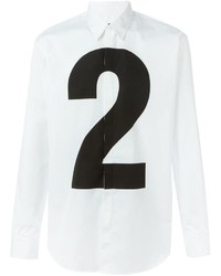 Camicia stampata bianca di DSQUARED2