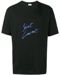 Camicia stampata nera di Saint Laurent